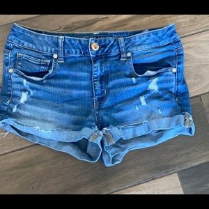 AE American Eagle distressed denim jean shorts